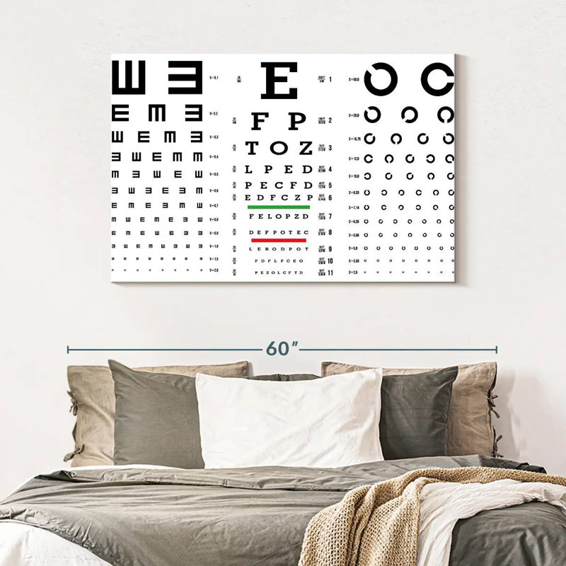 Alcaraz Vision Test Charts, 32" H x 48" W