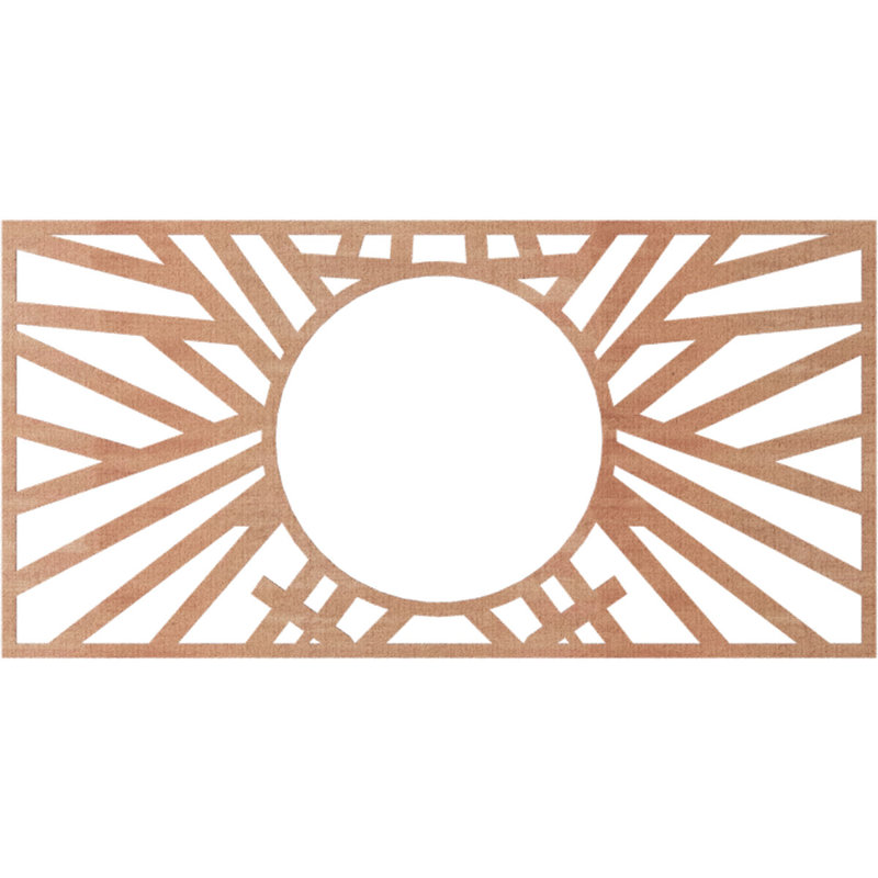 Hoover Ceiling Medallion, Cherry, 9" H x 18" W x 0.38" D