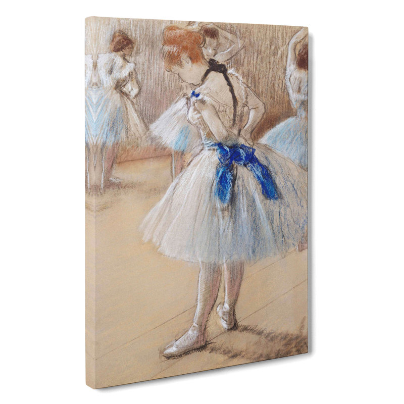 Young Ballet Ballerina Dancers by Edgar Degas - Wrapped Canvas Painting, 76cm H x 50cm W x 3cm D