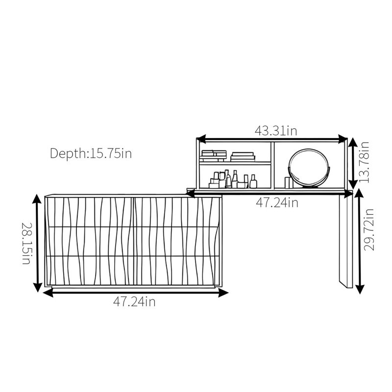 Classic Fashion Simple Vanity Table
