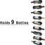 9 Bottle Wall Mount Wine Organizer, White