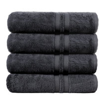 TRIDENT Fast Dry Towel Sets, 2 Large Bath Towels, 2 Hand Towels, 2  washcloths, 100% Pure Indian Cotton Ideal for use in Bathroom, spa, Hotel,  Gym