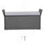 Banc de rangement extérieur, coffre de terrasse en rotin en PE de 40 gallons