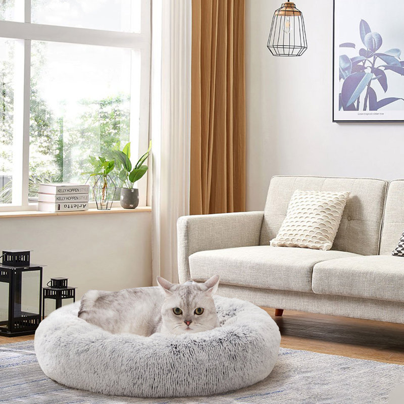 Lit pour bébé en fourrure Calming Cuddler, Gris, H 5,91 po x l 24,8 po x P 24,8 po