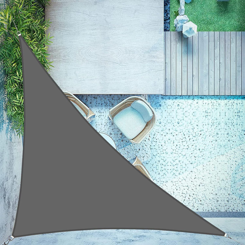 Toile d'ombrage triangulaire, Gris, L 192 po x l 192 po x P 192 po