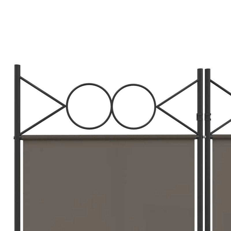 Casida Folding Room Divider, 240 x 220 cm, 6, Anthracite