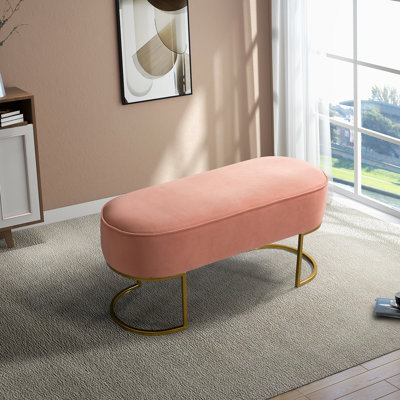  Banc rembourré en velours Annetta