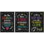 Œuvre d'art positive affirmative, décoration murale inspirée de style tableau noir coloré, impression d'art mural encadrée sur toile, 3 pièces-128876587-128876588
