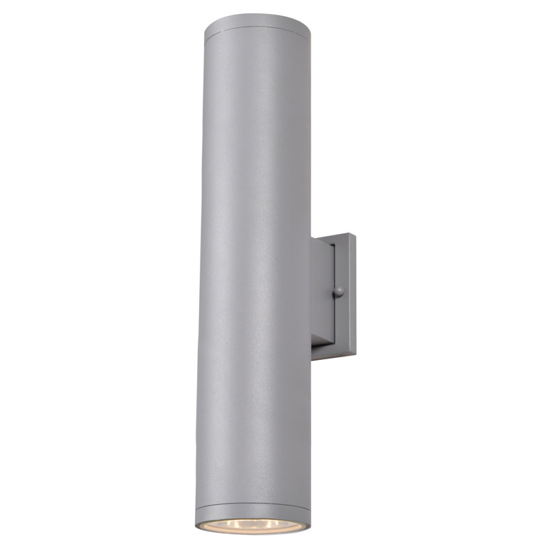 Applique murale d'extérieur à 2 lumières Haarstick, Satin, H 18 po x l 4 po x P 4 po