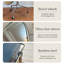 Miroir pleine grandeur d'inspiration nordique en acier inoxydable
