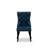 3-Piece Kitchen Table Set Includes a Rectangle Dining Table with Butterfly Leaf and 2 Navy Blue Polyester Fabric Chairs, 32x54 Inch, Black-1903588739-1903588764
