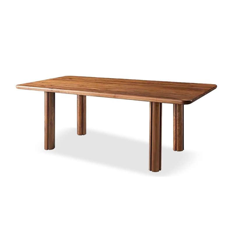 Table de salle à manger rectangulaire en bois massif de style rétro nordique, H 29,53 po x L 62,99 po x l 31,50 po