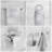 7 - Piece Bathroom Hardware Set,Towel Bar Set,Stainless Steel Rustproof Towel Rack Wall Mounted for Bathroom-122003215