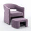 Fauteuil demi-tonneau avec repose-pieds Kyah-220945851