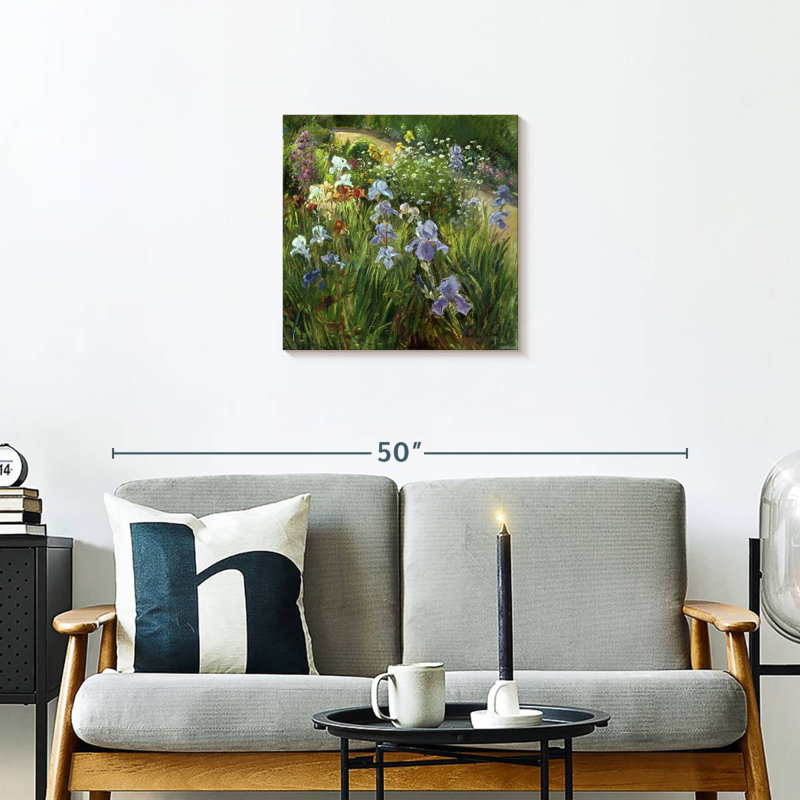 Harnek Irises And Oxeye Daisies, 20" H x 20" W