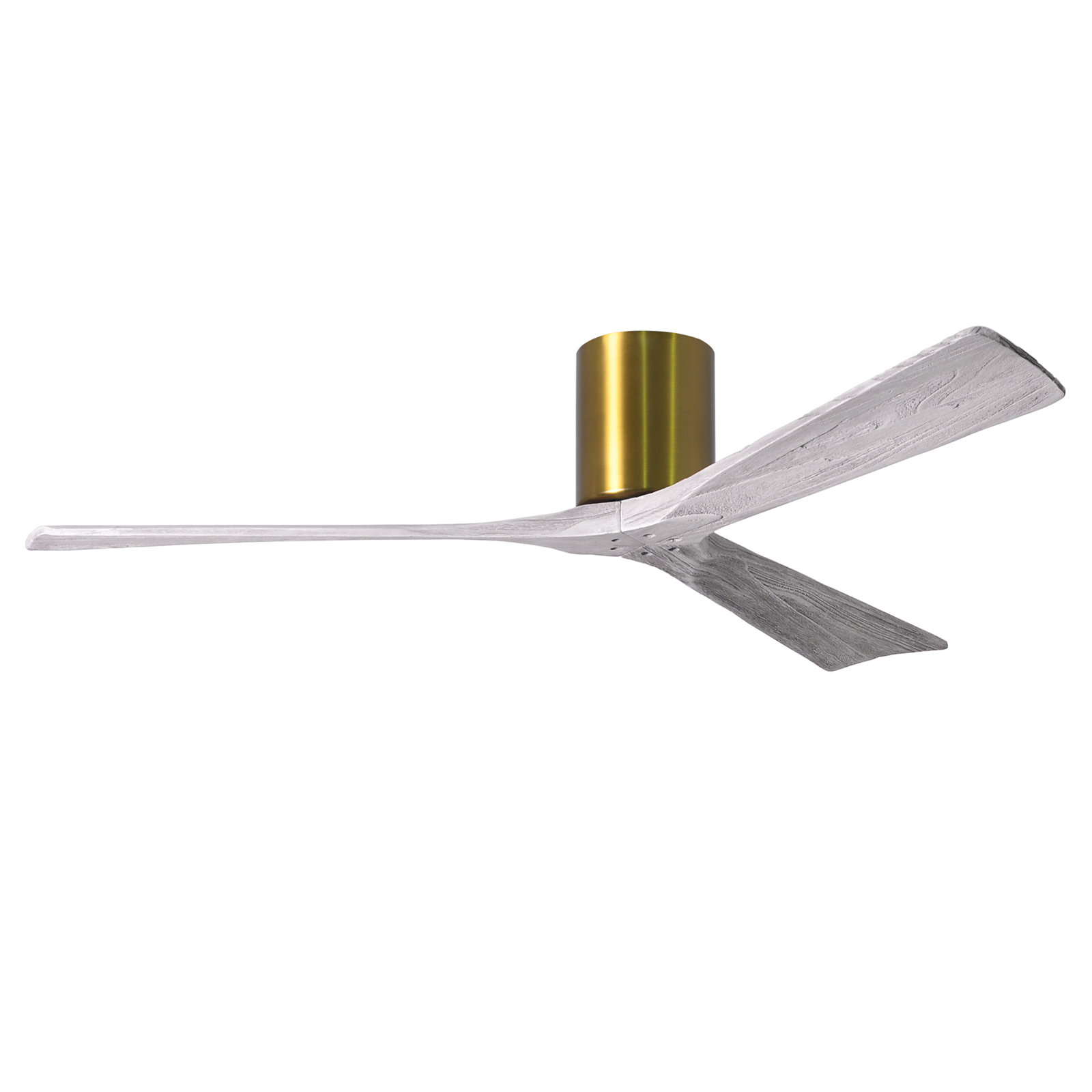 Olivier 3 Blade Ceiling Fan, Brushed Brass, Barn Wood Tone, 60"