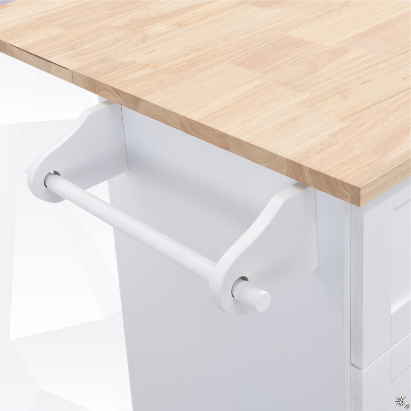 Solid Wood Top Kitchen Island Set - 50.3'' Wide