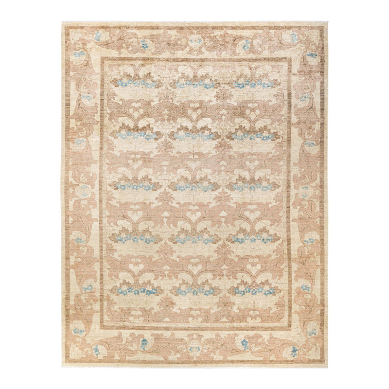 Arts & Crafts One-of-a-Kind 9' 0" X 11' 7" Hand Knotted Area Rug