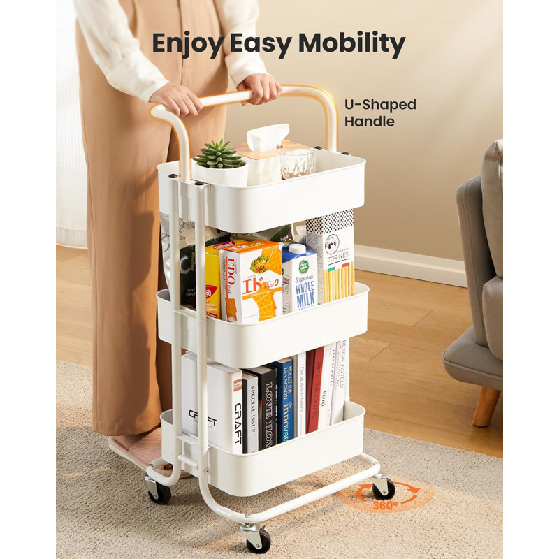 Chariot H 33,8 x l 16,5, Blanc