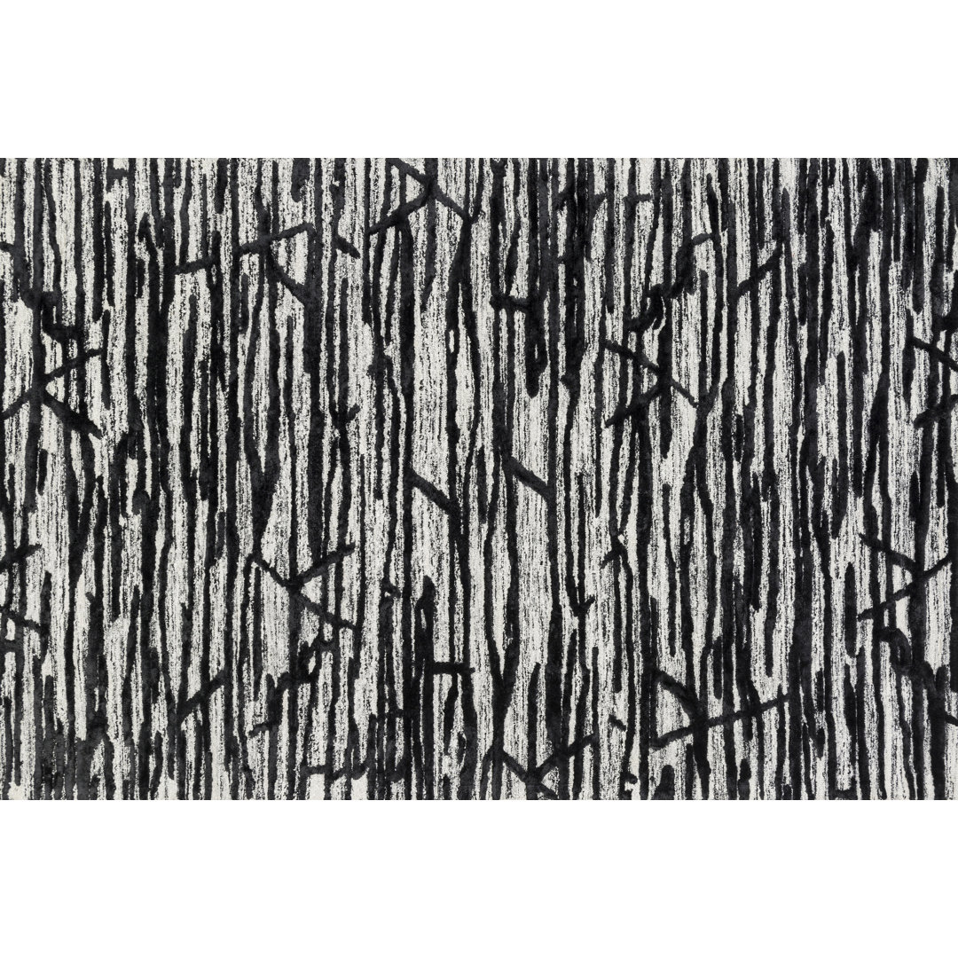 Rusch Hand-Tufted Ivory/Black Rug Orren Ellis Rug 