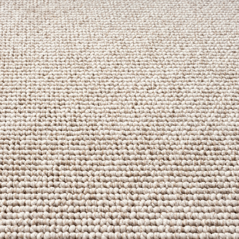Textured Fringed Area Rug, Rectangle 5' x 7', Beige
