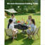 Table de camping pliante en aluminium