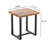 Walnut MDF Night Stand, Small Sofa Side Accent Table with Metal Legs