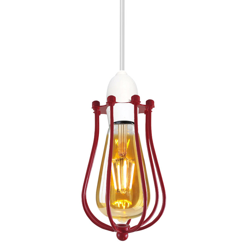 17cm H Metal Lamp Shade, Red