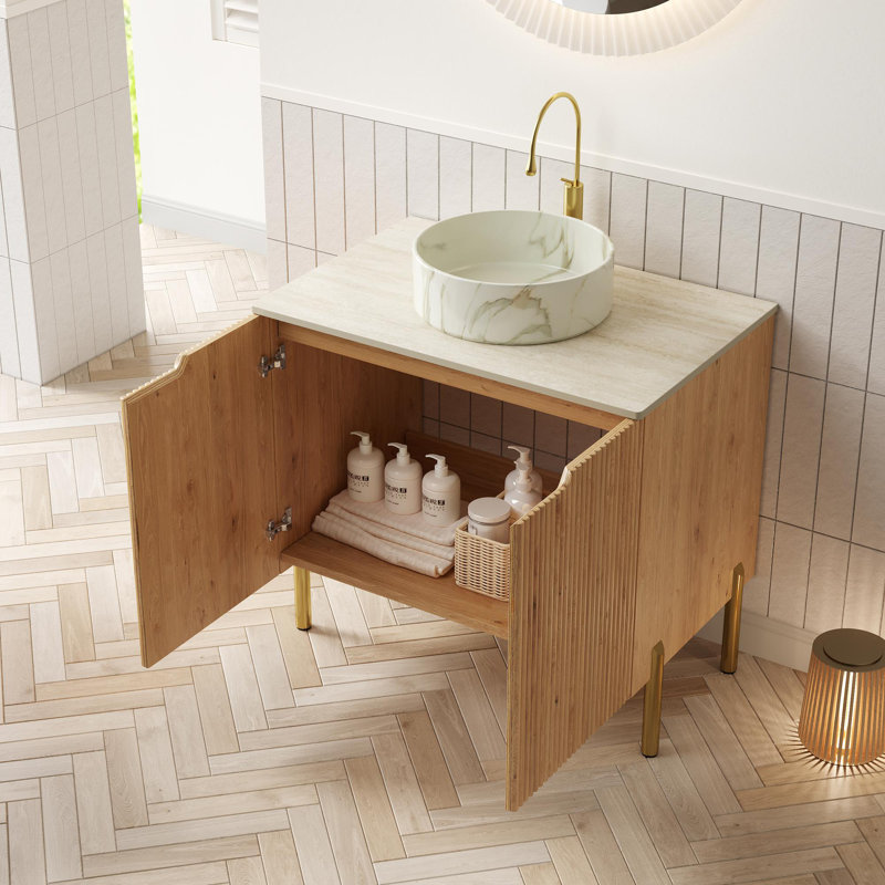 Meuble-lavabo 30 po avec lavabo rectangulaire en céramique