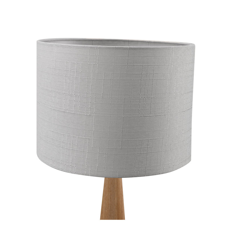 Lampe de table en bois massif naturel 20 po Manveen, Light Gray