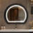 Anti-fog Led Lighted Arched Wall Mirror Vanity Make up Mirror-694639419