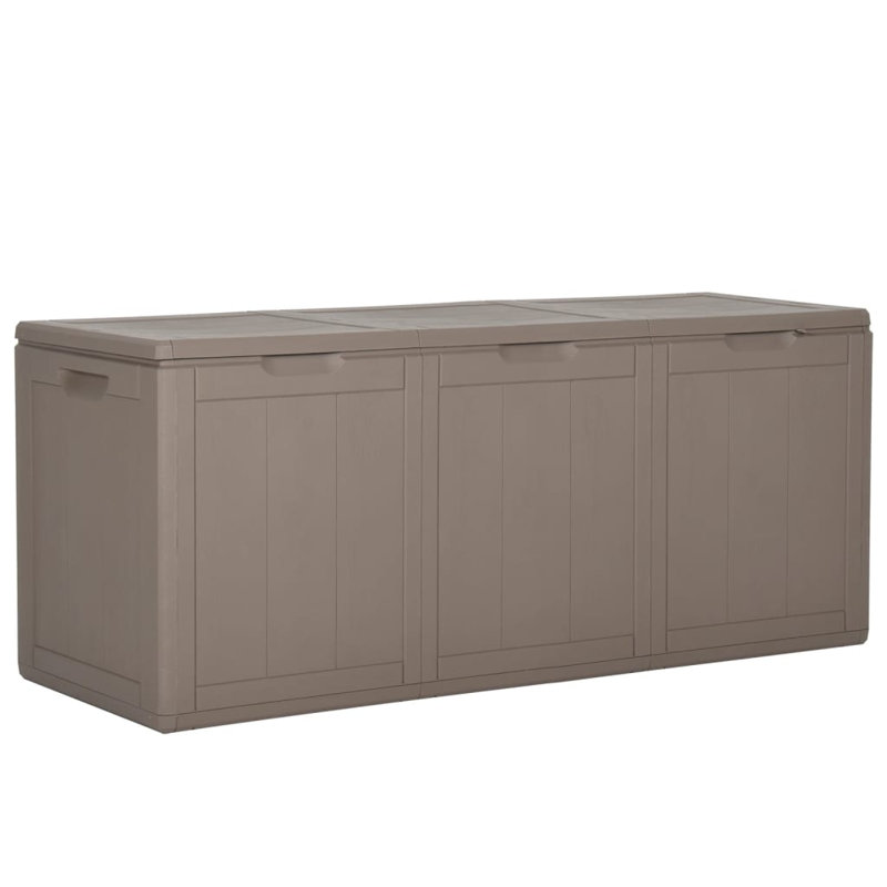 17 Stories Harce 118.5cm W 270L Water Resistant Polypropylene Deck Box, Brown
