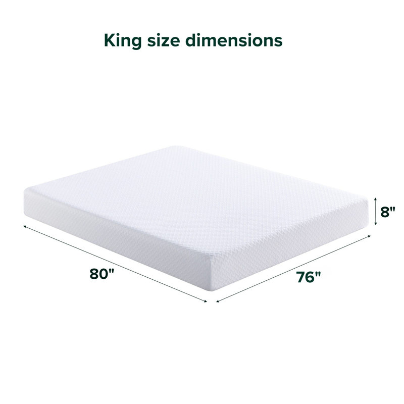 Matelas en mousse viscoélastique imprégnée de gel de Sleep by Wayfair™, Très grand lit