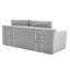 Canapé-causeuse avec mousse à mémoire de forme et structure en acier - sans assemblage, conception convertible 2-en-1, tissu en velours côtelé - canapé compact pour les petits espaces, les appartements, le bureau à domicile et la chambre à coucher (gris)-858818058