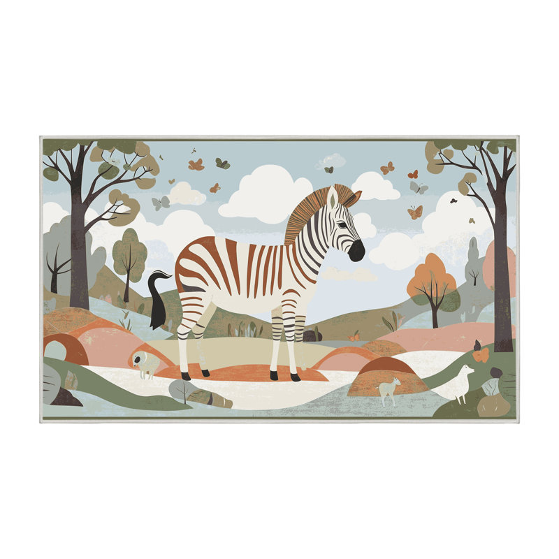 Tapis pour enfants mignons lavables Dakota Fields, Rectangulaire 2 pi x 3 pi