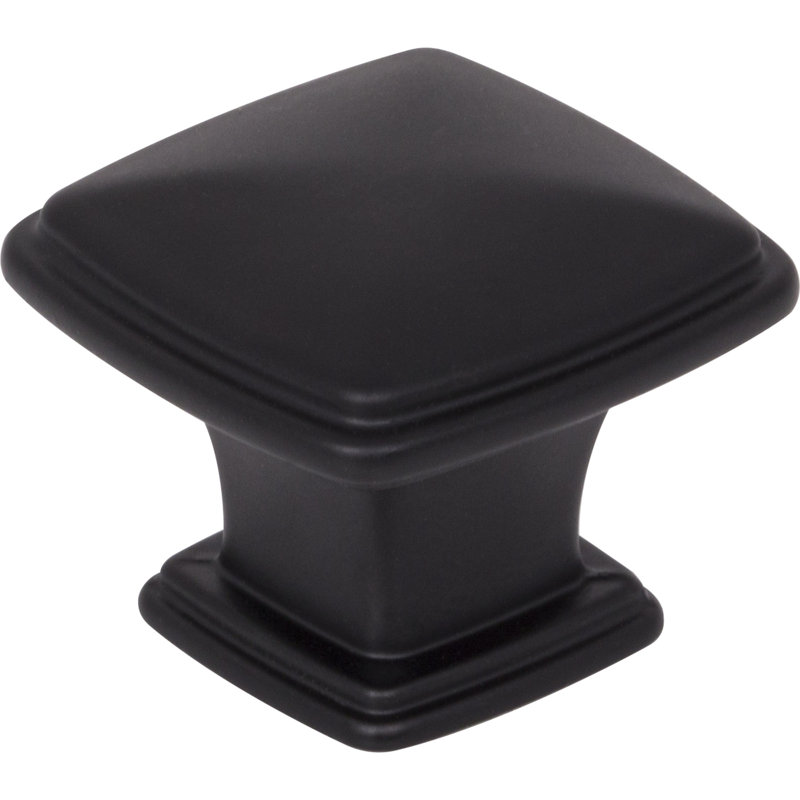 1-3/16" Overall Length Matte Black Square Milan 1 Cabinet Knob