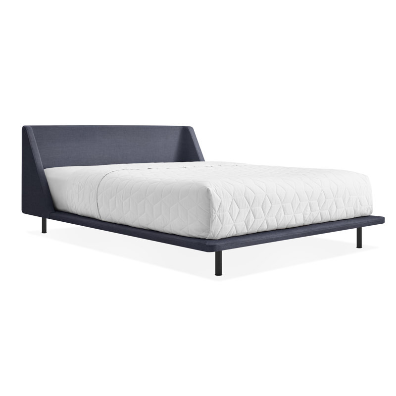 Nook Upholstered Bed, King, Edwards Navy Crossweave