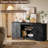 Rustic TV Stand With Barn Door-1391107533
