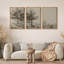 «Serene Forest Scenery Nature Wilderness Illustration Decor Scenic Panoramic Earth», 3 pièces sur toile-98249329-98249327