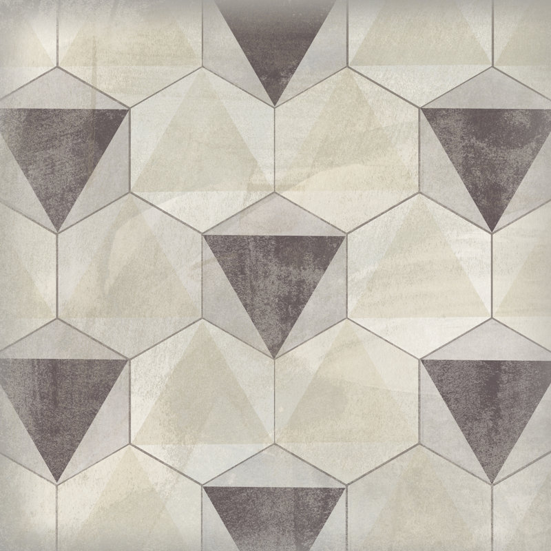 Tuile hexagonale II, H 12 po x l 12 po