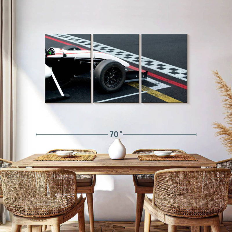 Mehar Formula Car On Track, 30" H x 62" W
