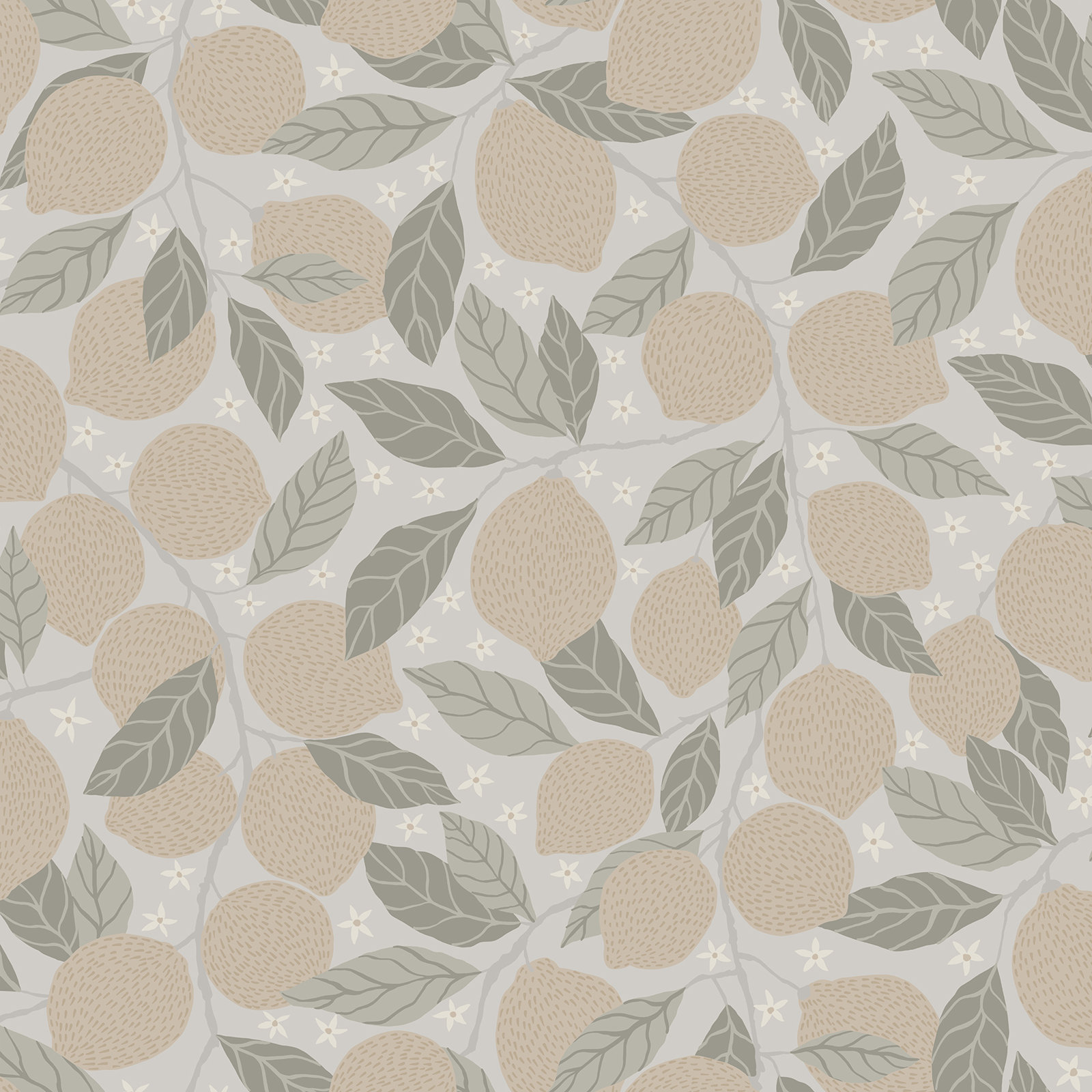 Aina Garden Fruit Wallpaper, Gray