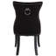 Almira 47cm H Tufted Polyester Blend Upholstered Side Chair in Black