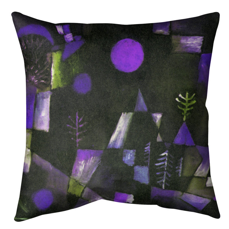 Coussin décoratif full moon, 16 po x 1 po, Mauve, Protection UV
