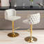 Siège pivotant beige moderne avec siège réglable, dossier rembourré en polyuréthane pour la maison et la cuisine (hauteur de l'assise de 2 tabourets de bar,-1421015232-1421015233