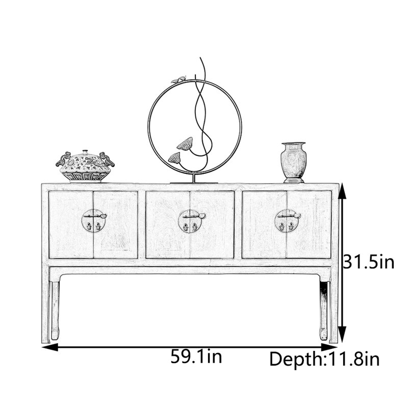 Armoire d'entrée Elm, Gris