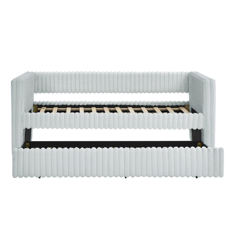 Lit de jour simple gris moderne avec fonction ergonomique et fonction de revêtement pour une utilisation efficace