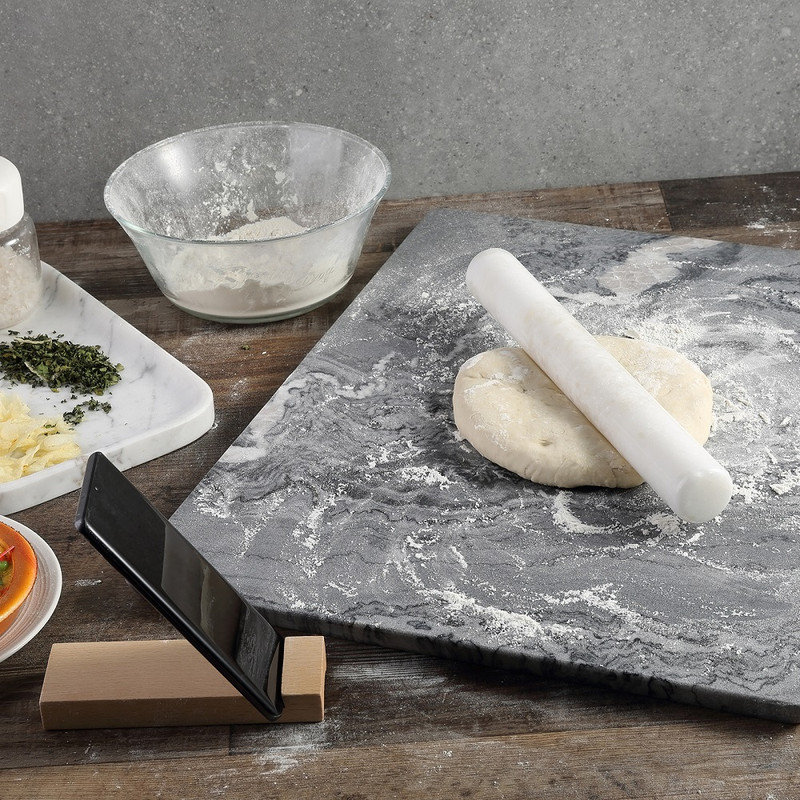 Marble French Rolling Pin with Stand,Namib Fantasy