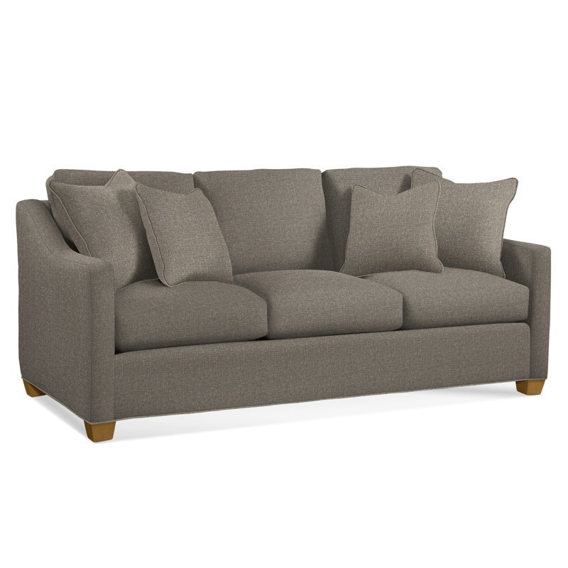 Oliver Sofa, Havana Finish, Gray Sugar Performance; 0863-84