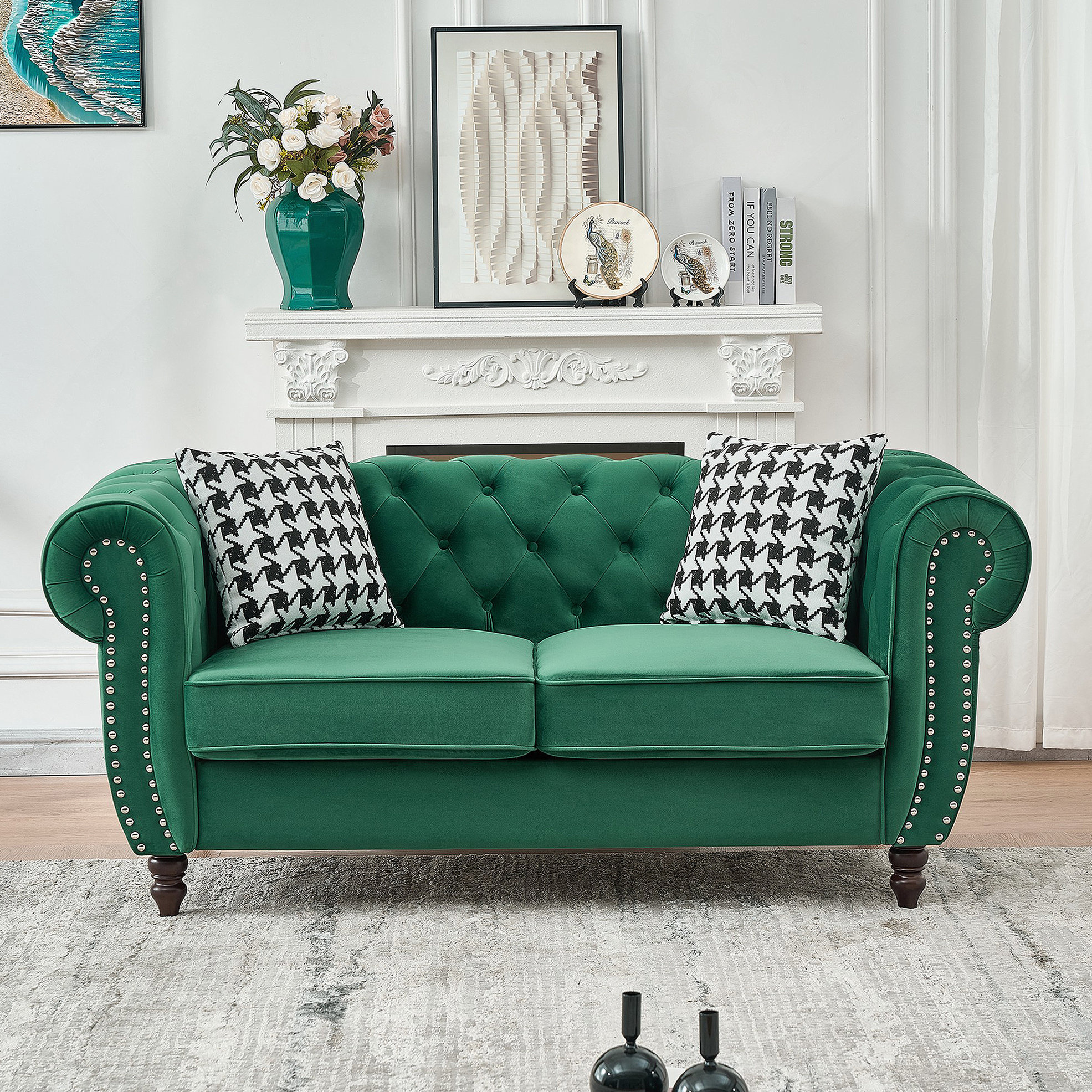 Latitude Run® 3+2 Seater Chesterfield Tech Fabric Sofa, High-Tech Roll ...